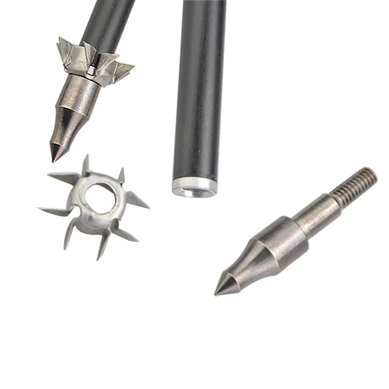 8 Paw Judo Arrowhead 24pcs 23 Grain ID6.2mm Screw-in Points for Archery Hunting Target Practice Shooting Accessories