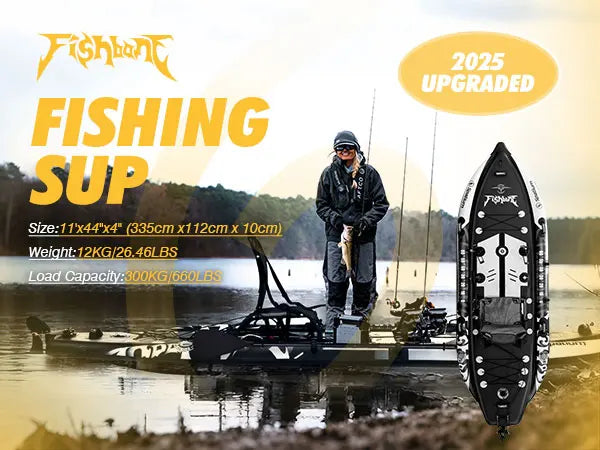 New Pedal Drive Fishing Boat Canoe/Kayak with Seat and Steering System Inflatable Kayak Easy To Carry and Install Single Person