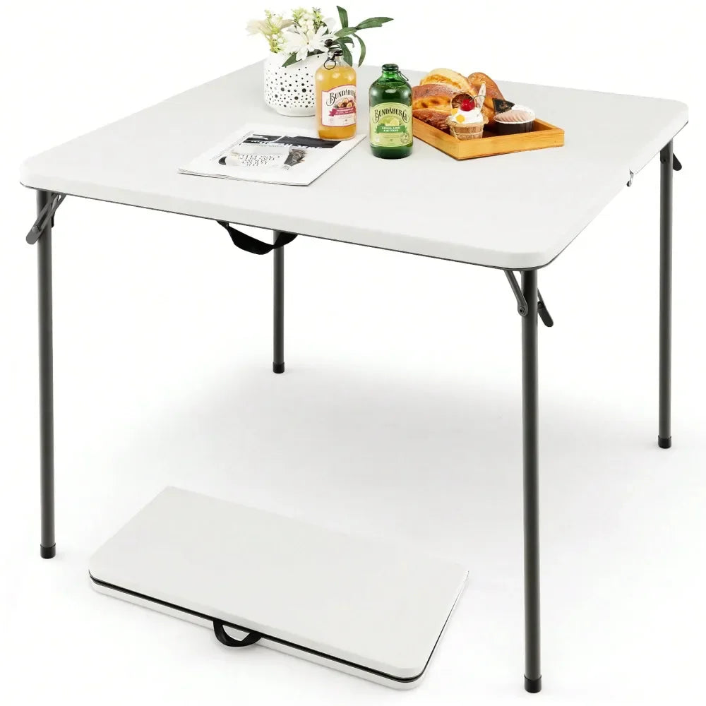 Folding Camping Table Portable HDPE Outdoor Picnic Dining Table W Handle