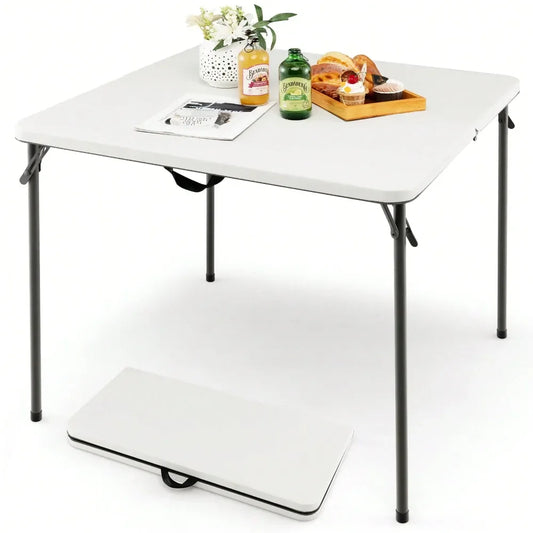 Folding Camping Table Portable HDPE Outdoor Picnic Dining Table W Handle