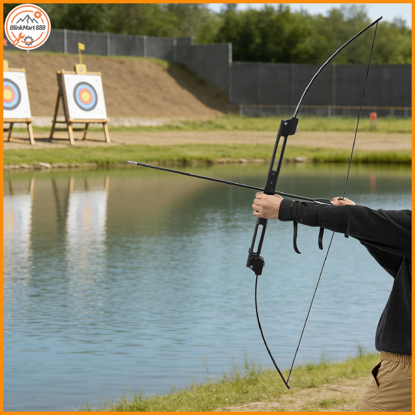 40lbs Folding Archery Set for Adults| Outdoor Portable Bow with Arrow And Target Sheets| Storage Bag Included