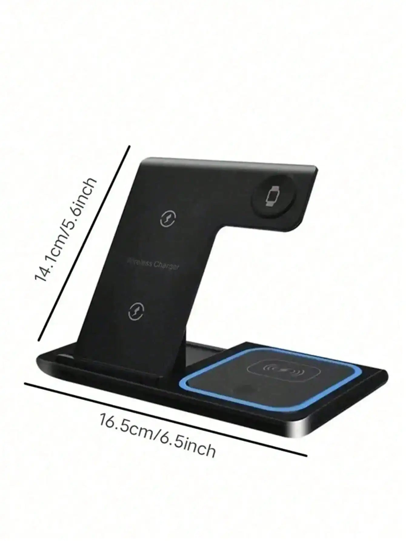 Wireless Charger 3-In-1 Charging Station,Wireless Charger Mobile Phone Holder, LED 3 in 1 Wireless Charger Station For iPhone 17 16 15 14 13 12 Pro Max Apple Watch 10/9/8/7/6/5 AirPods 3/2 Fast Charging Dock