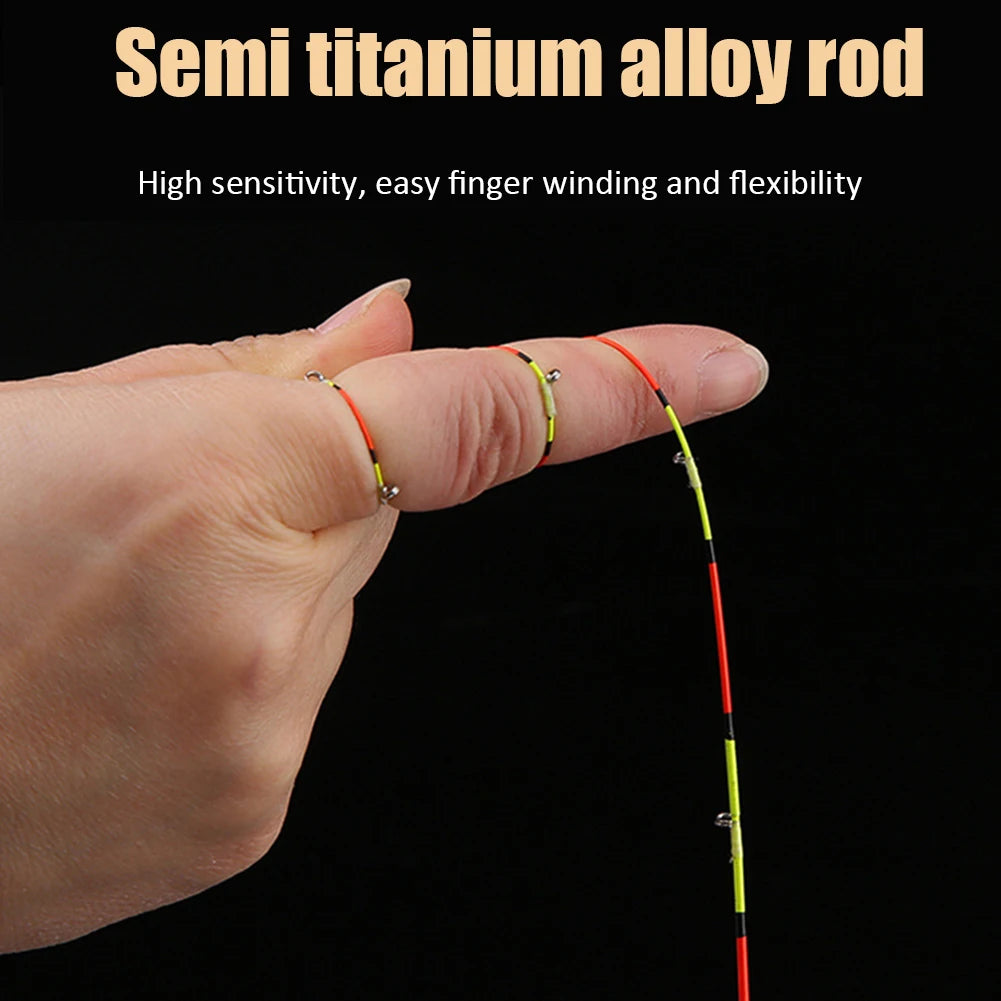 0.5mm Half Full Titanium Alloy Raft Tip Repair Refit Replacement LED Fishing Rod Tip Fishing Tackle Pole Accessories