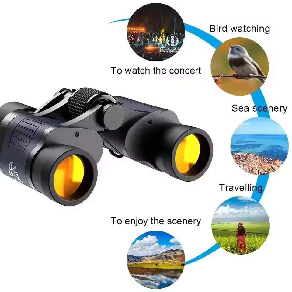 Professional Binoculars HD Portable Eyepieces 80X80 Long Distance Binoculars for Hunting Outdoor Camping Trips Premium Optics
