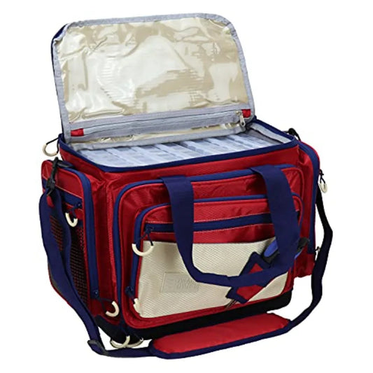 Fishing Tackle Bag with Tackle Boxes, Saltwater Fishing Gear Bag, Tackle Box Organizer with Waterproof Non-Slip Bottom, Padded