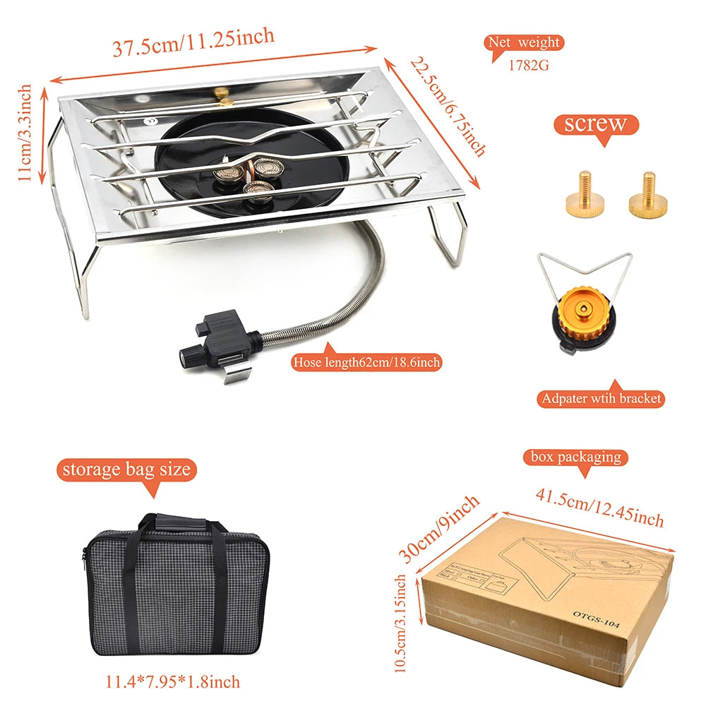 2026 New Camping Folding Removable IGT  Table Gas Stove  Portable lightweight Camp BBQ Grill Table Outdoor Picnic Fishing table