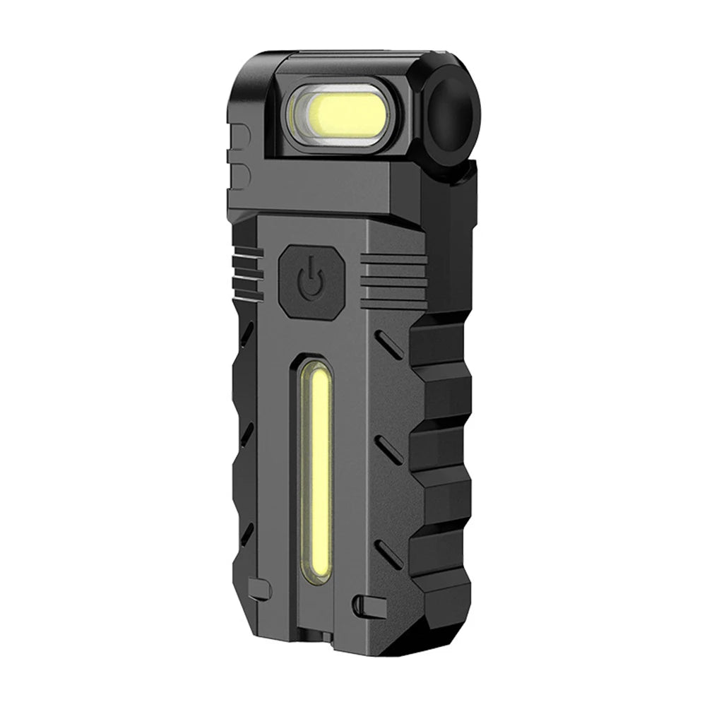 Magnetic LED Flashlight Compact Torch USB Rechargeable Mini Flashlight Waterproof EDC Pocket Flashlight for Outdoor Emergency