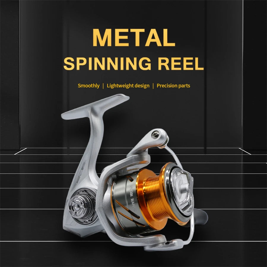 ROOBLINOS TC Metal Spinning Fishing Reels Metal Spool Freshwater Saltwater Trout Carp Spinning Reel