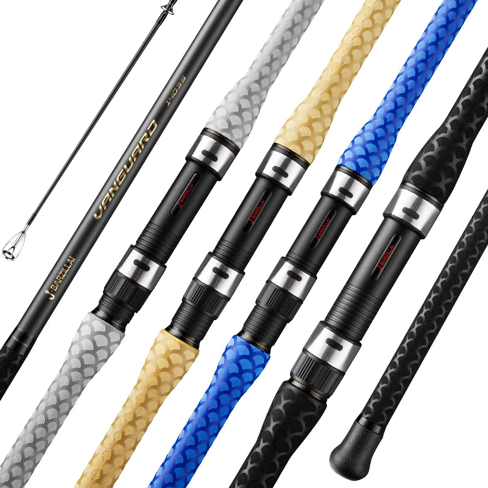 J-BARZILLAI VANGUARD Carbon Surf Spinning Fishing Rod, Ultra-Light High-Sensitivity Graphite Pole Saltwater/Onshore Surf Fishing