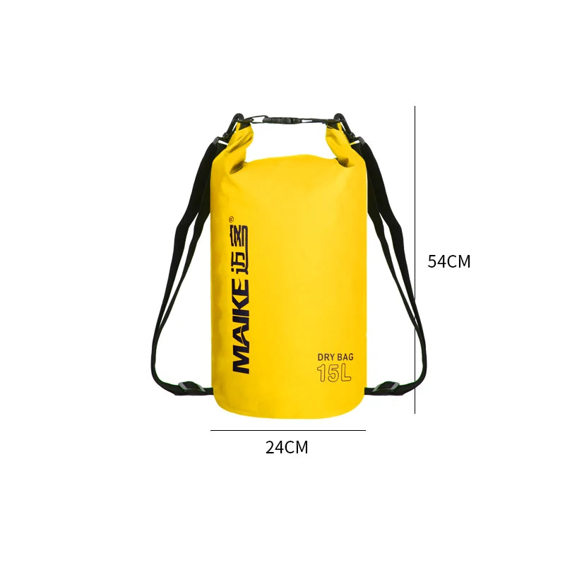 Maike Dry Bags Waterproof Bag for Women Men 5L/10L/15L Swimming Rafting Kayaking River Trekking Waterproof Dry Bag Backpack