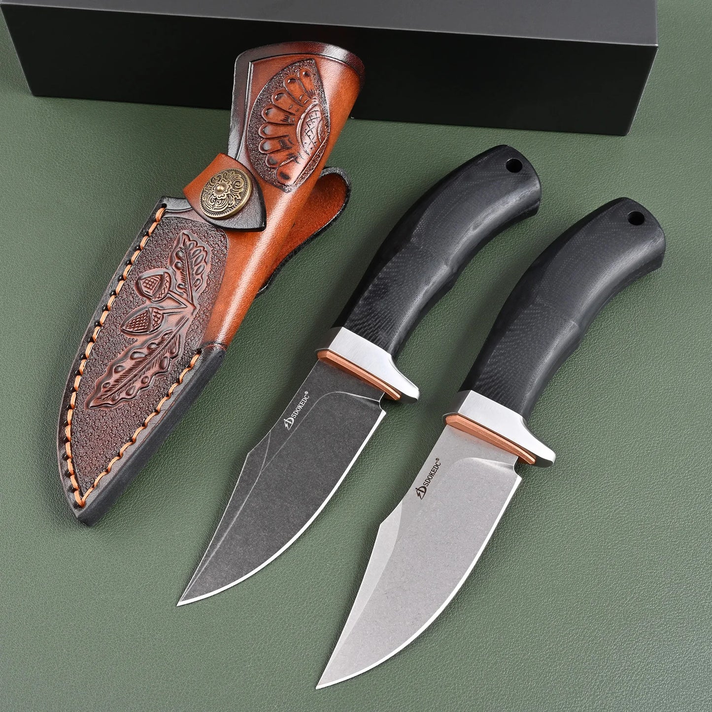 SDOKEDC Knives DC53 Steel Fixed Blade Hunting Knife Tactical EDC Knife for Men Outdoor Survival Camping Hiking Fishing
