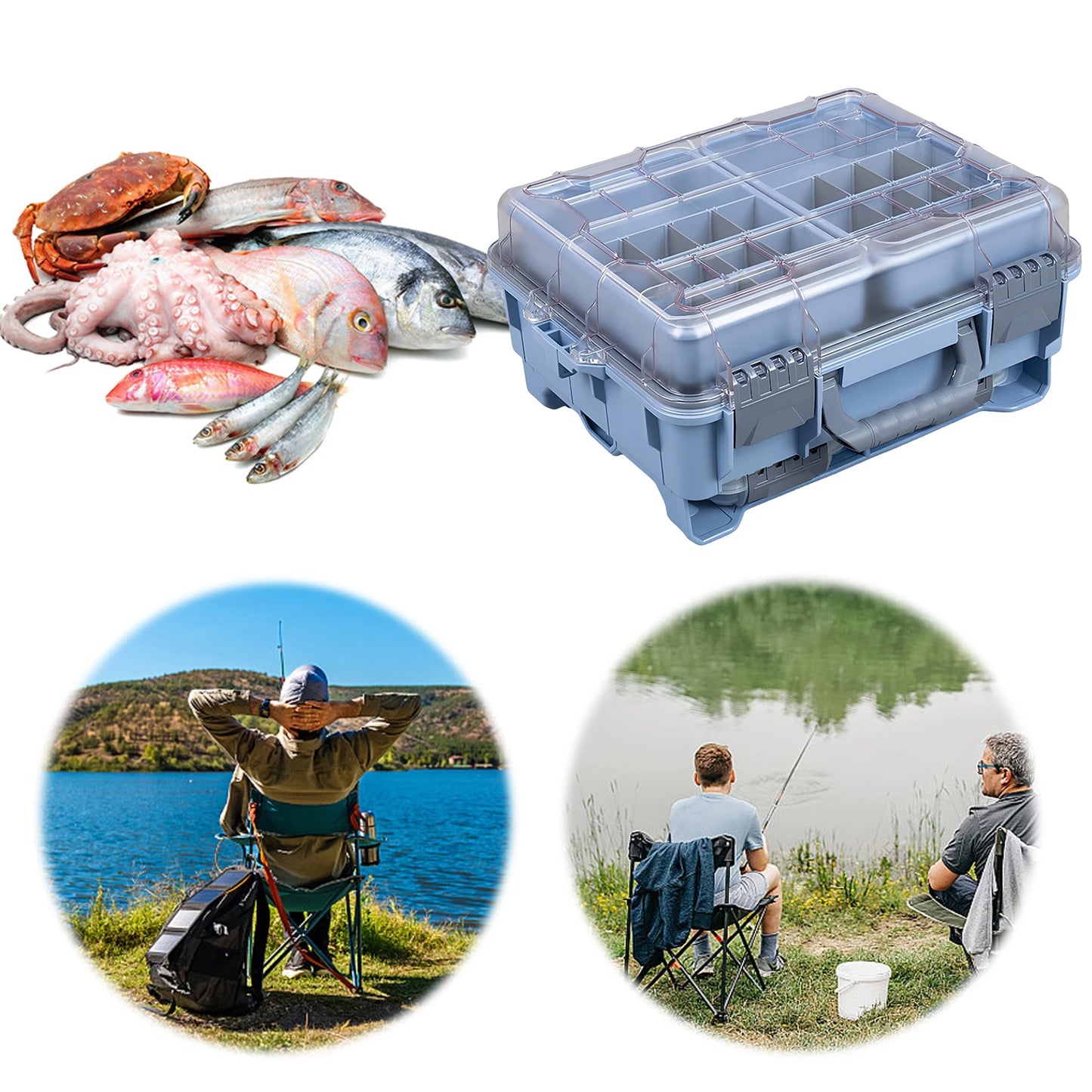 Thicker Floating Airtight Stowaway Tackle Storage and Tool Organization for Men Women Xmas Surprise Fishing Gifts
