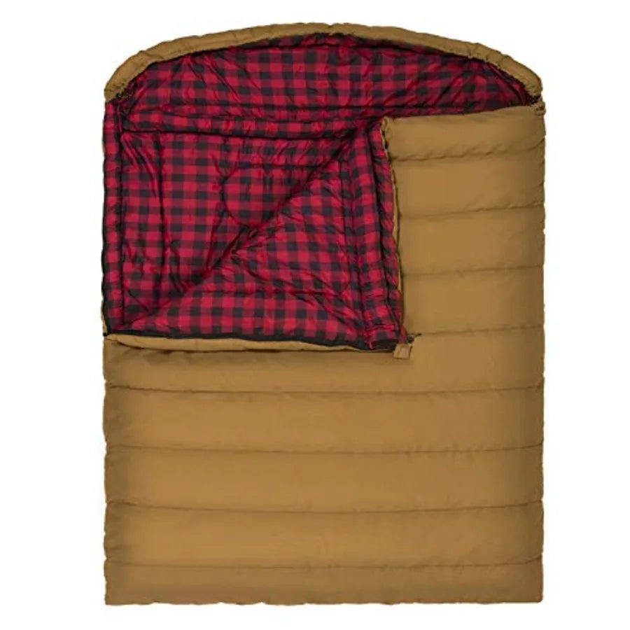Queen Size Double Sleeping Bag- A Warm Bag The Whole Family can Enjoy – Great for Camping, Hunting and Base Camp. Compression Sa