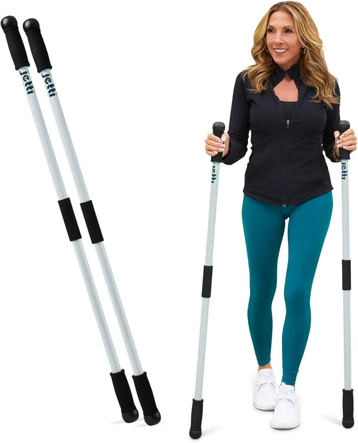 Weighted Walking Sticks for Balance and Stability - Ergonomic Hiking Poles for Seniors, Men & Women