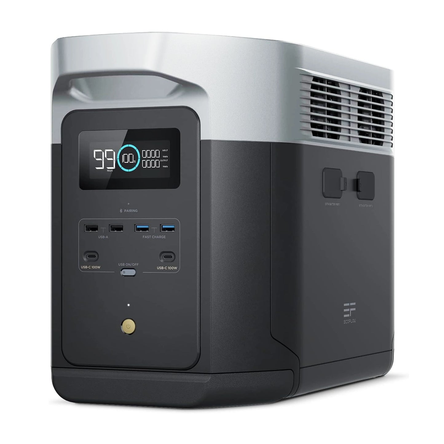 ECOFLOW Portable Power Station DELTA 2 Max, 1900Wh Solar Powered Generator, 2400W LFP Solar Generator, Full Charge in 1 Hr