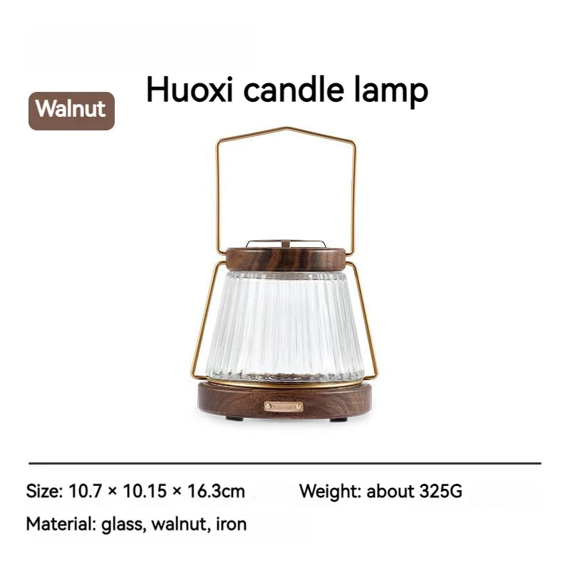 Naturehike Huoxi Candle Lantern Walnut Outdoor Portable Camping Accessories Novelty Camp Supplies Ambient Lighting Camping Light