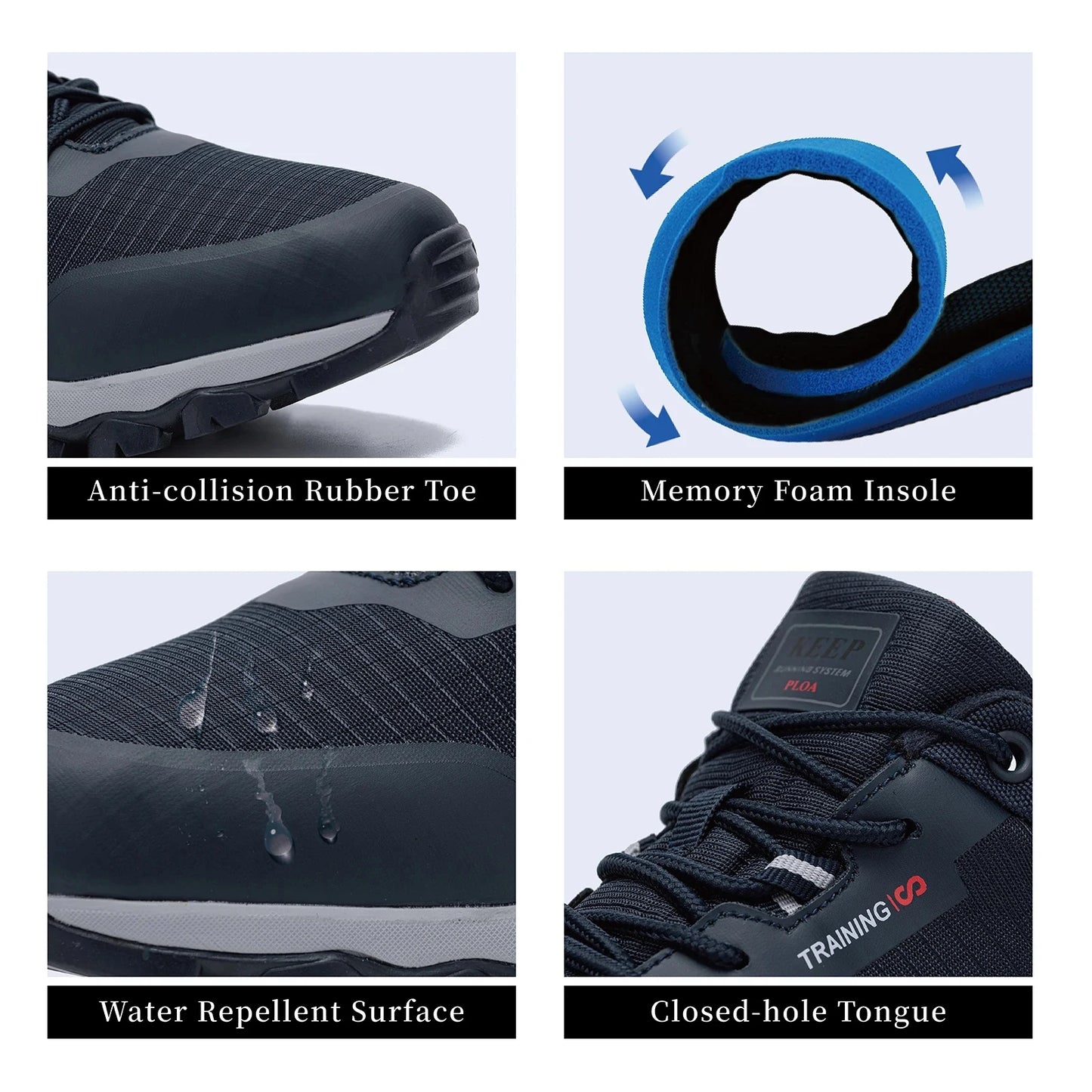 Baasploa Men Hiking Shoes New Outdoor Climbing Waterproof Non-slip Wear-resistant Sneakers Male Casual Lace-Up Walking Shoes ﻿