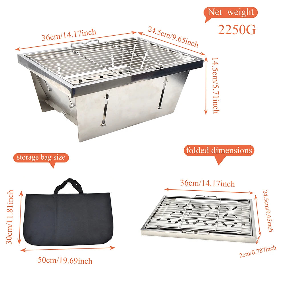 2026 New Camping Folding Removable IGT  Table Gas Stove  Portable lightweight Camp BBQ Grill Table Outdoor Picnic Fishing table
