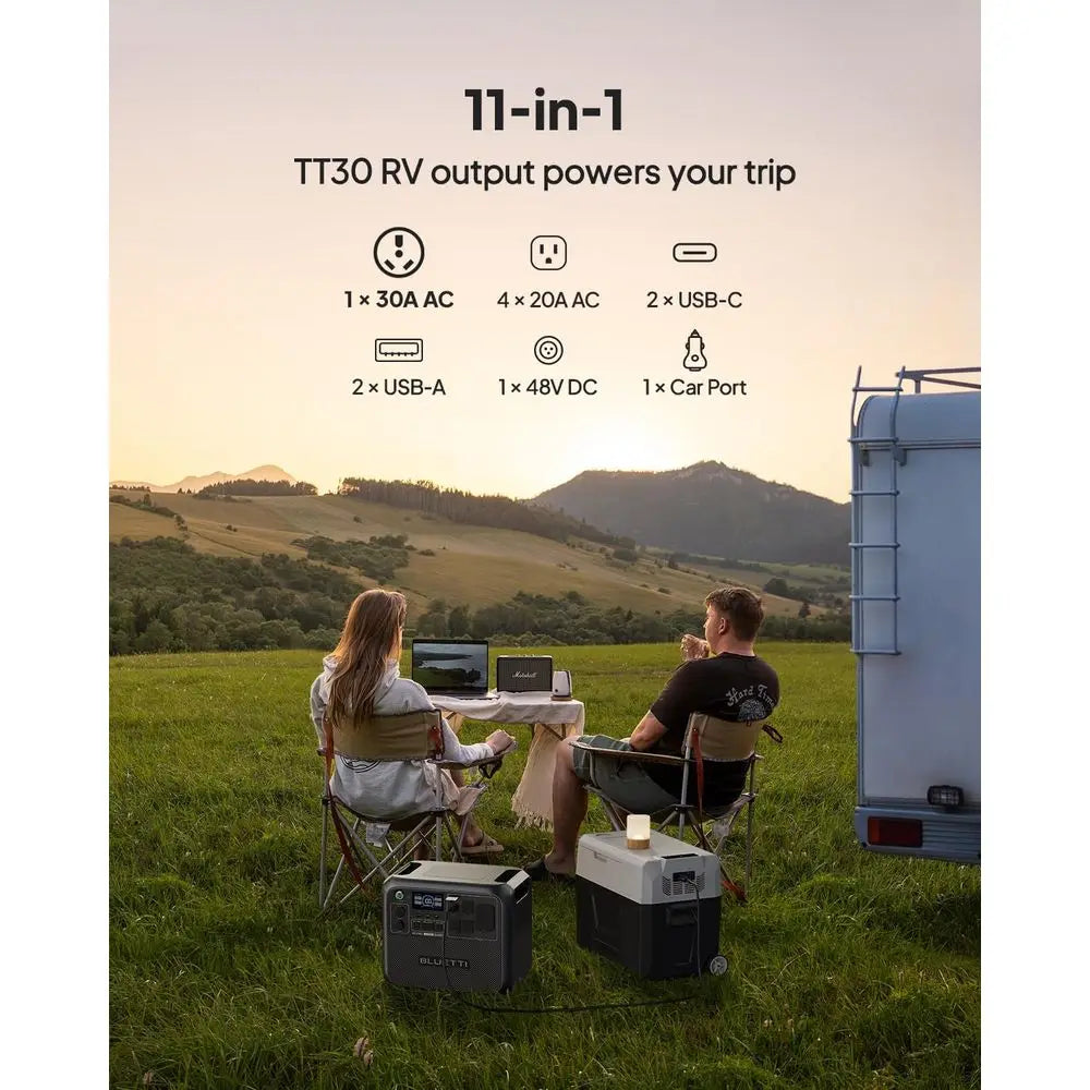 AC200L Portable Power Station, 2048Wh LiePO4 Battery Backup, Expandable to 8192Wh w/ 4 2400W AC Outlets (3600W Power Liting), 30