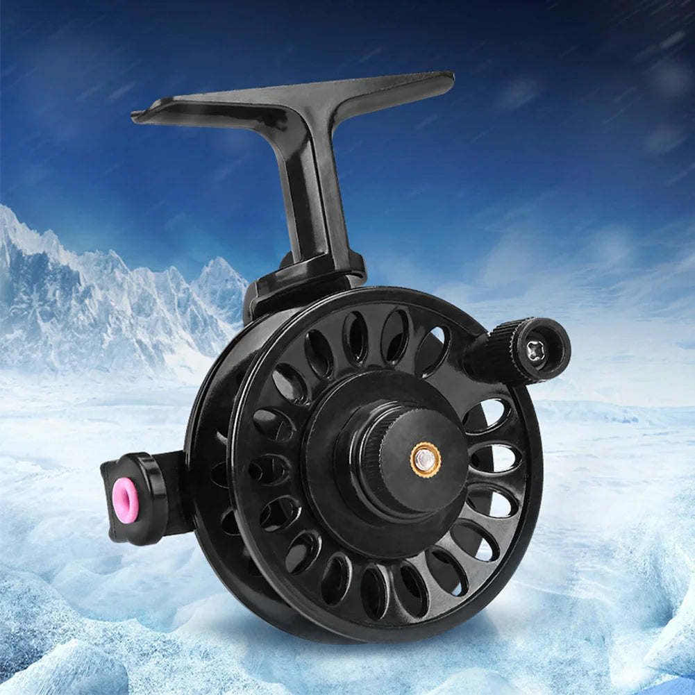 Ice Fishing Reel 1:1 Speed Ratio ABS Adjustable Tension Control Braking Force 4kg Inline Ice Reel Fishing Wheel for Trout Pike