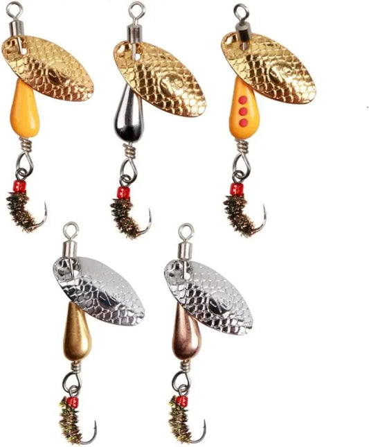Trout Spinners - Fly Fishing Lures for Bass Salmon Pike, Brass Spinner for Lake River Fishing