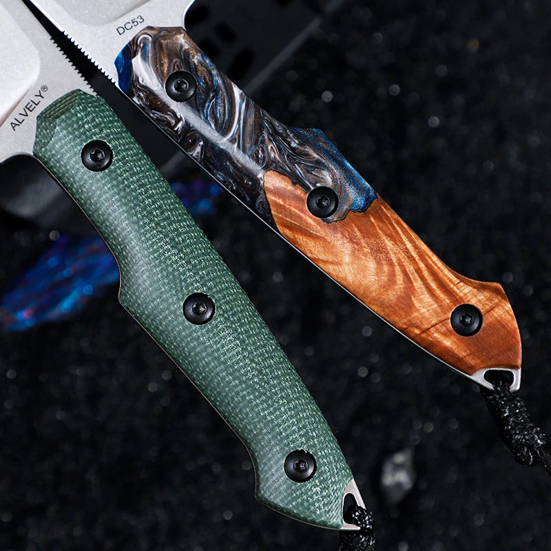 High-Quality Outdoor Tactical Fixed Blade Knife DC53 Steel Blade Hunting Knife K Sheath Camping & Exploration Hiking EDC Knife