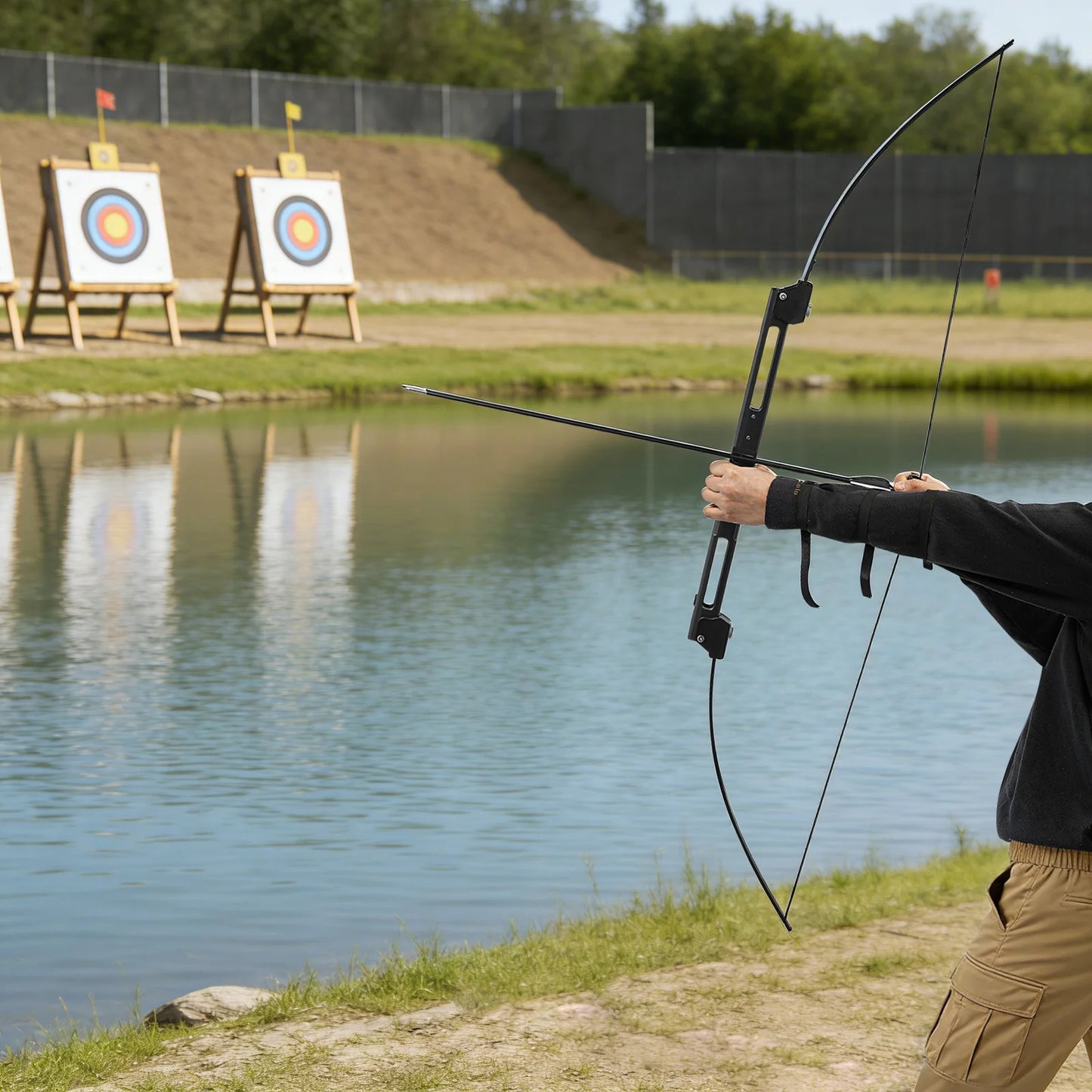 40lbs Folding Archery Set for Adults| Outdoor Portable Bow with Arrow And Target Sheets| Storage Bag Included