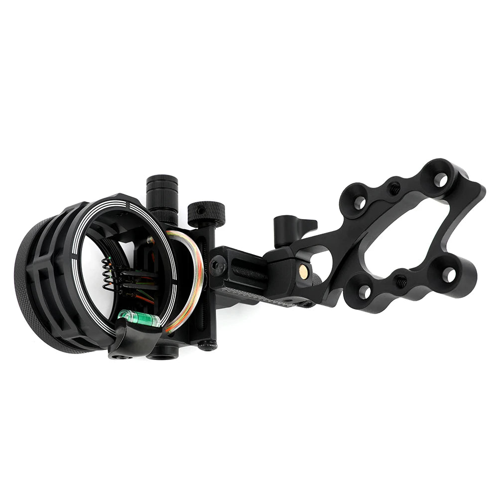 CNC Aluminum Alloy Compound Bow Sight Five Pin Archery Sight 0.019“ Optical Fiber Left Right Hand Hunting Bow Accessories
