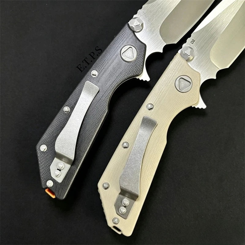 DOC + Delta G10 Handle Bearing Folding EDC Lock Knife Outdoor Camping Fishing Cutting Multi Purpose Tools Hunting Survival Knives
