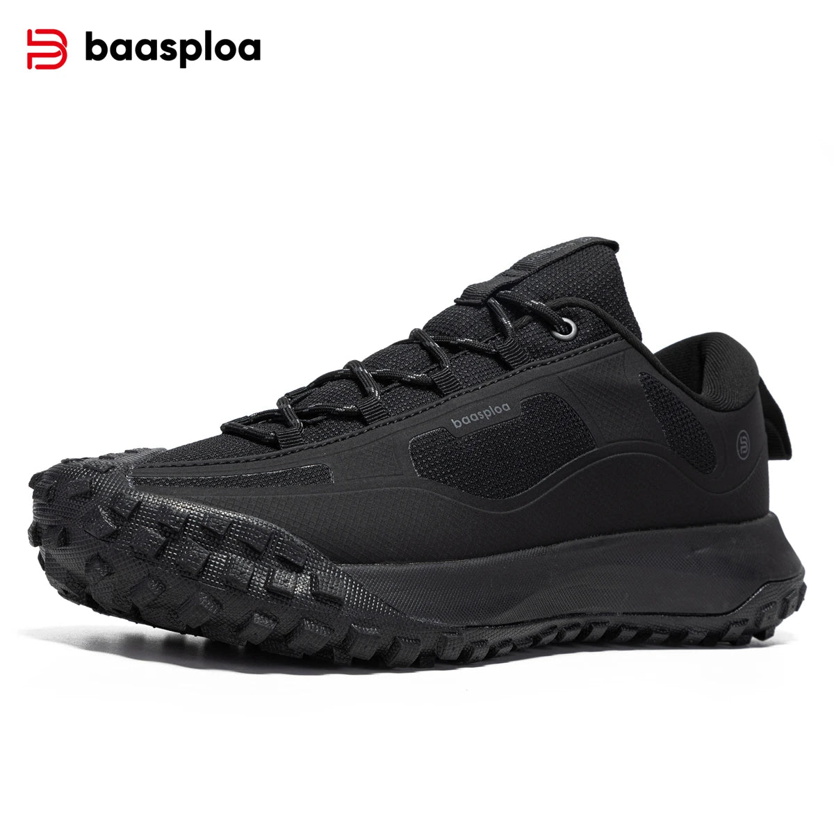 Baasploa Men Hiking Shoes Casual Lightweight Lace-Up Walking Shoes Male Outdoor Waterproof Camping Resistant Non Slip Sneakers