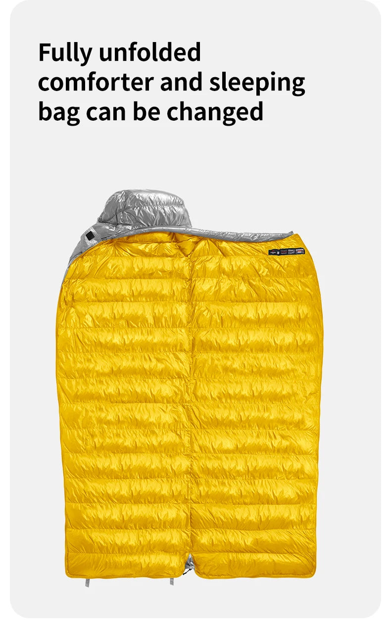 Naturehike CW700 Sleeping Bag Ultralight Down Sleeping Bag for Adults Outdoor Winter Warm 650FP Duck Down Envelope Sleeping Bag